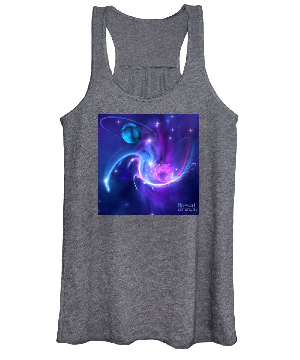 Science Fiction Women's Tank Top featuring the painting Tidal Forces by Corey Ford