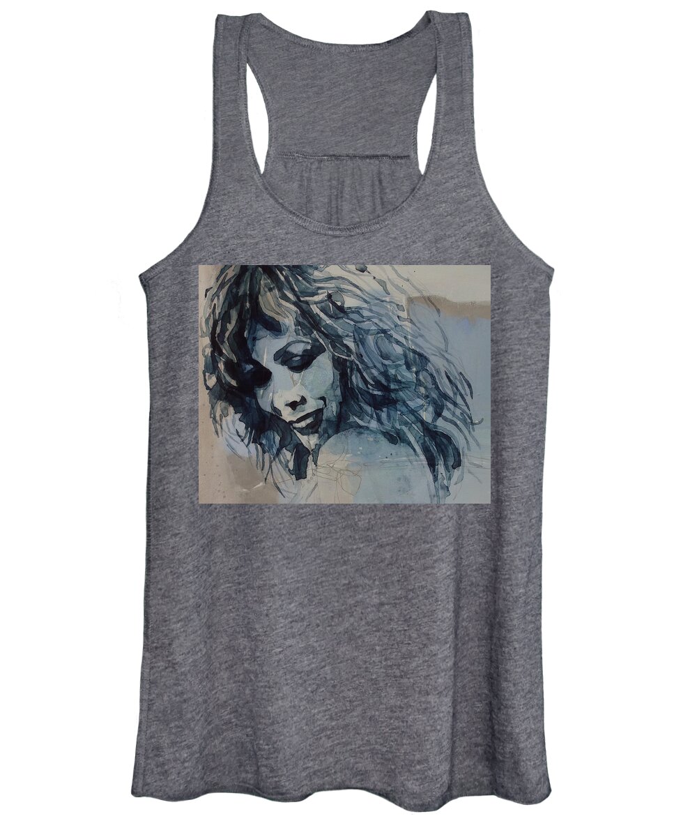 Tina Turner Women's Tank Top featuring the painting Tina Turner by Paul Lovering