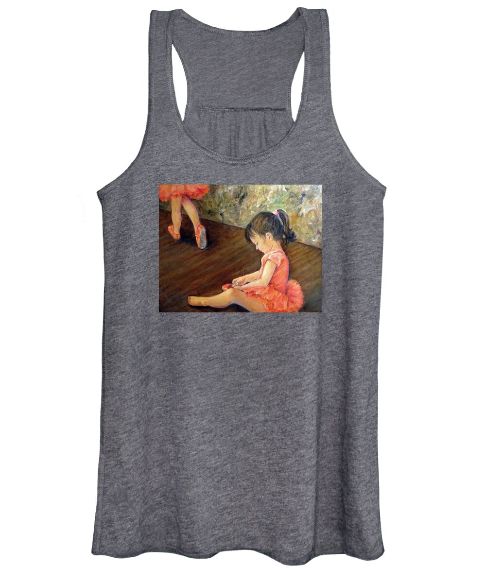 Human Women's Tank Top featuring the painting Tiny Dancer by Donna Tucker