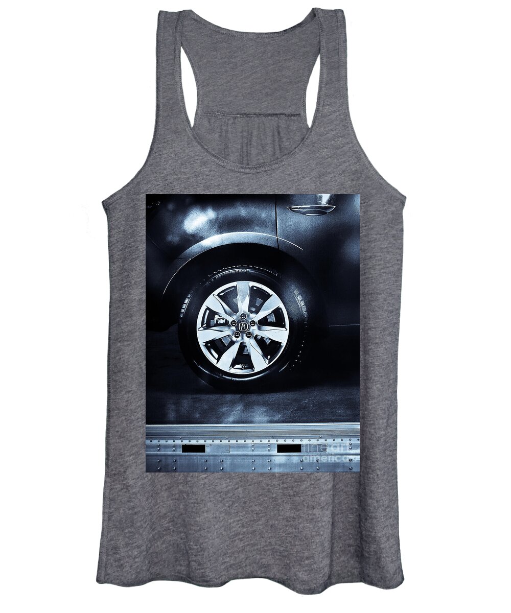 Industry Women's Tank Top featuring the photograph Tire Under the Shade by Fei A