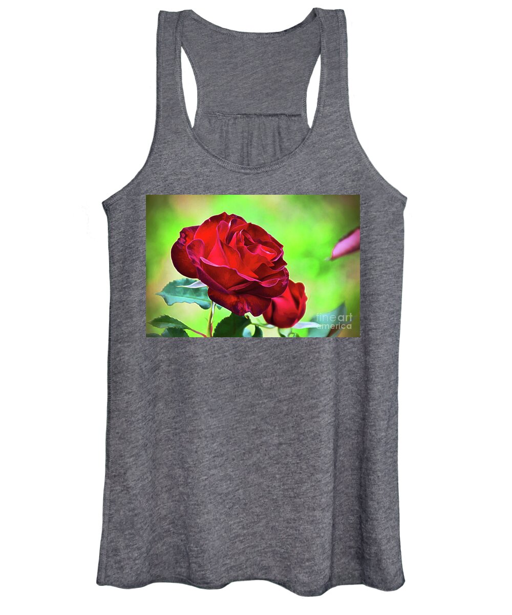 Roses Women's Tank Top featuring the photograph Toi et Moi by Diana Mary Sharpton