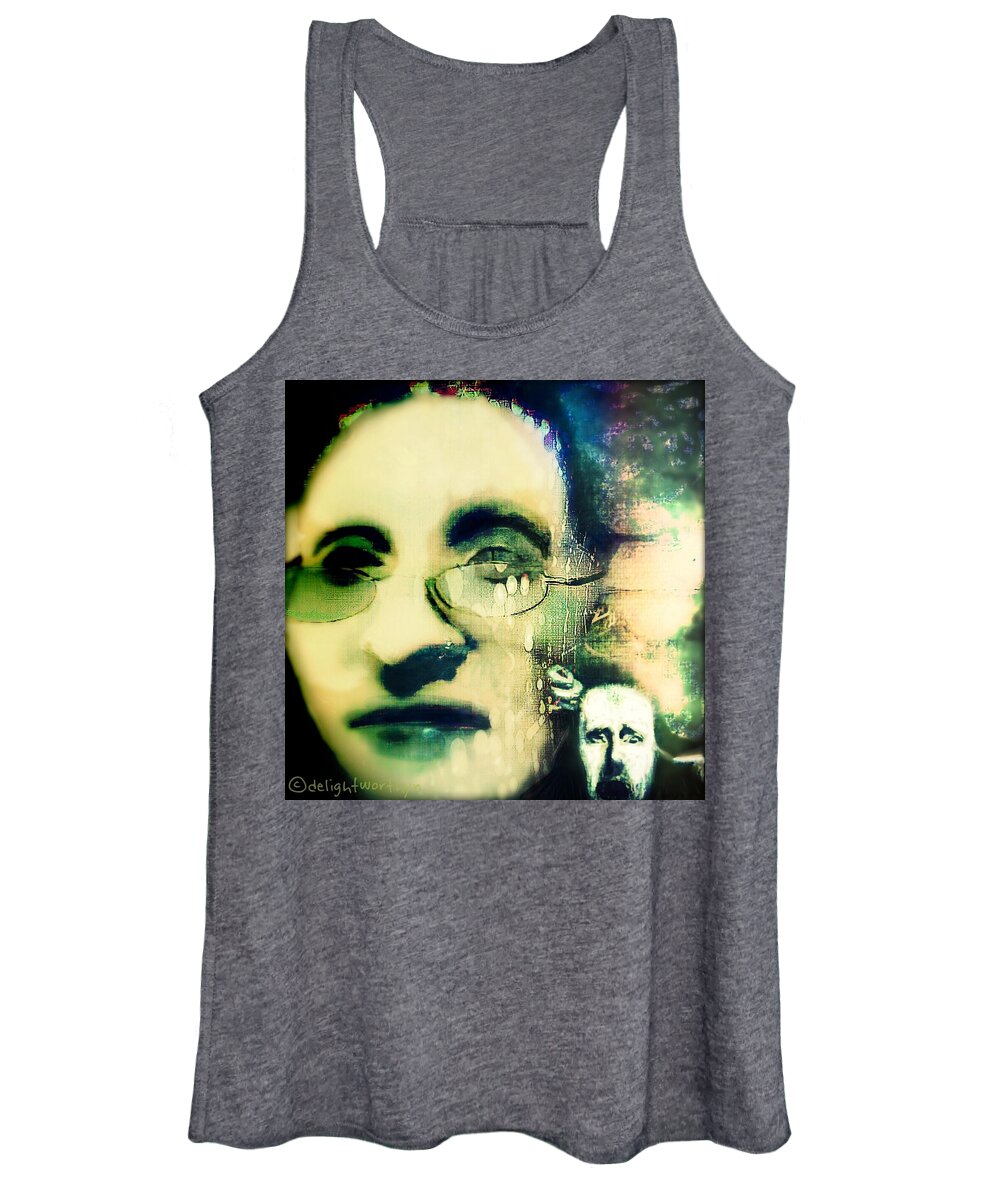 Face Wearing Glasses Women's Tank Top featuring the digital art Toxic Mother by Delight Worthyn