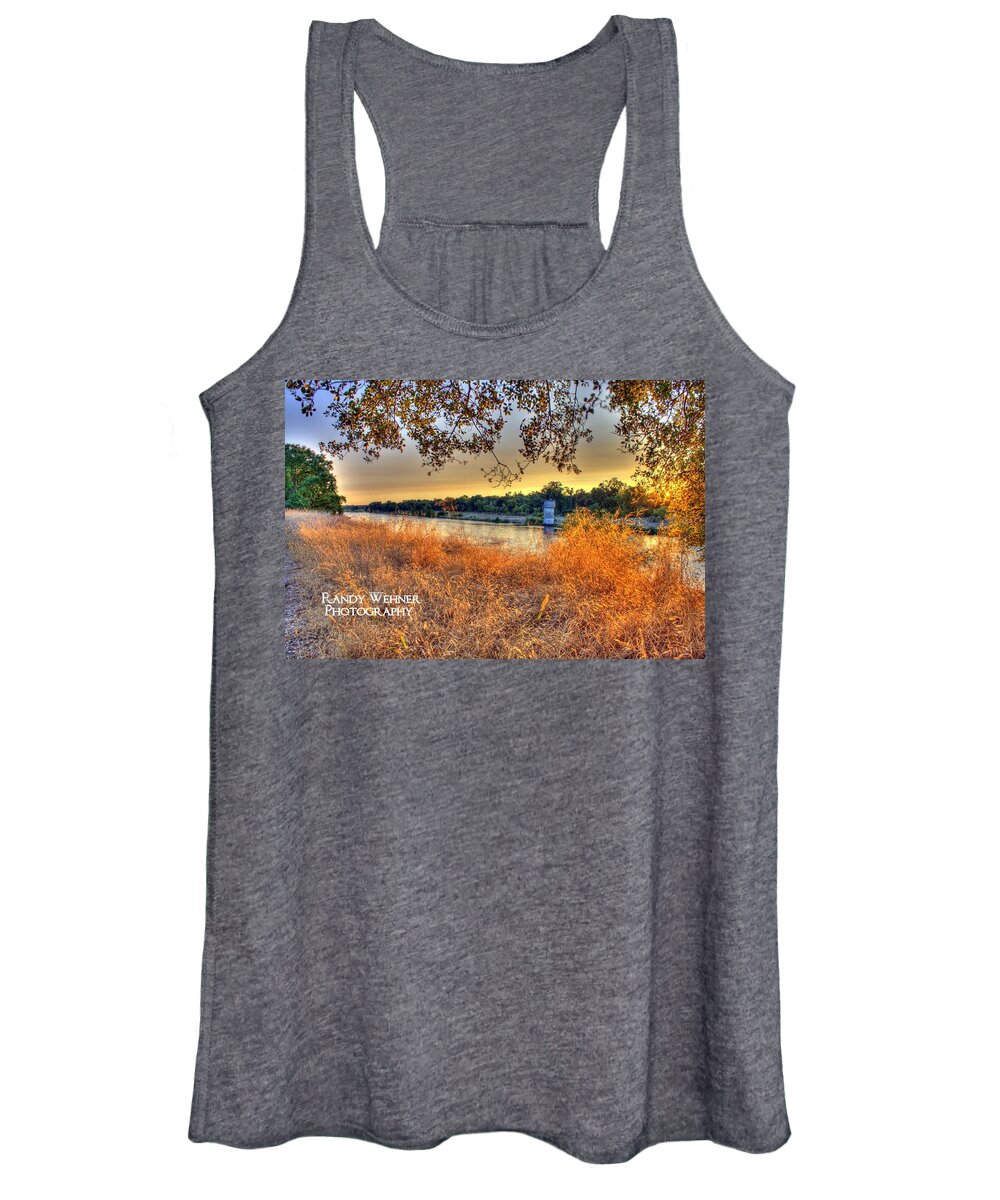 Tower Women's Tank Top featuring the photograph Tree-lined Sunset by Randy Wehner
