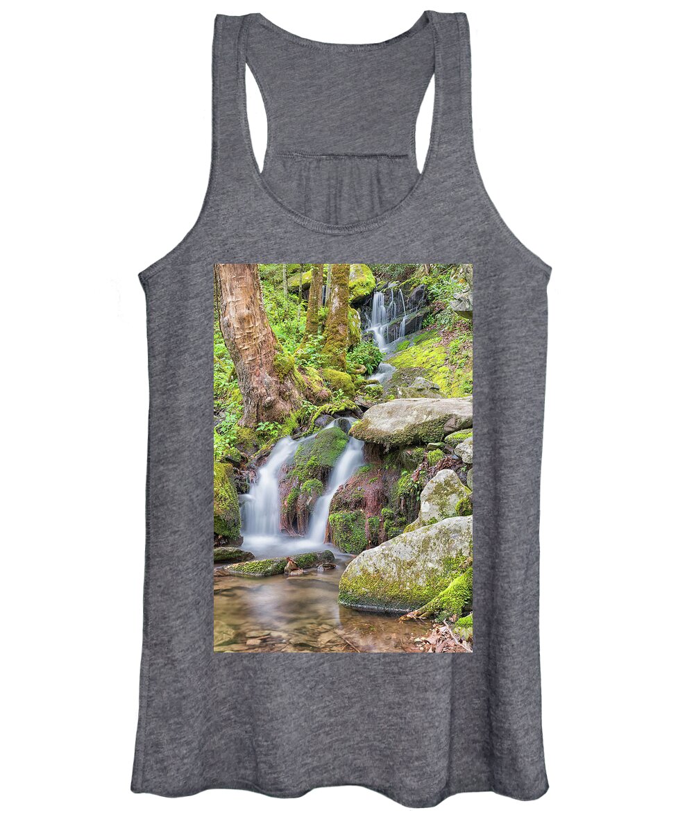 Blount County Tennessee Women's Tank Top featuring the photograph Tremont Road Waterfall by Victor Culpepper