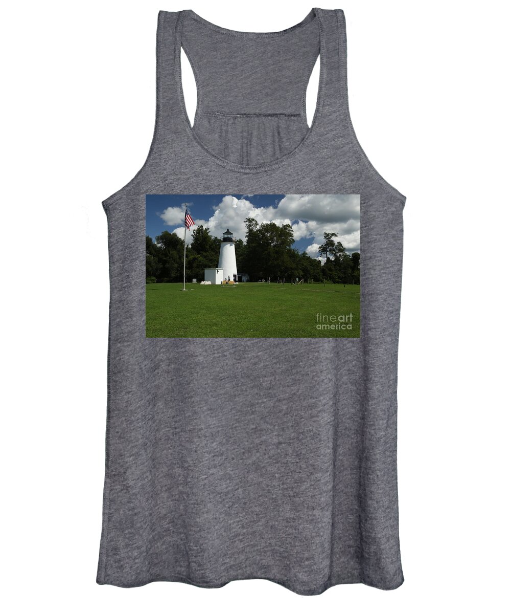 Turkey Women's Tank Top featuring the photograph Turkey Point Lighthouse by Donald C Morgan
