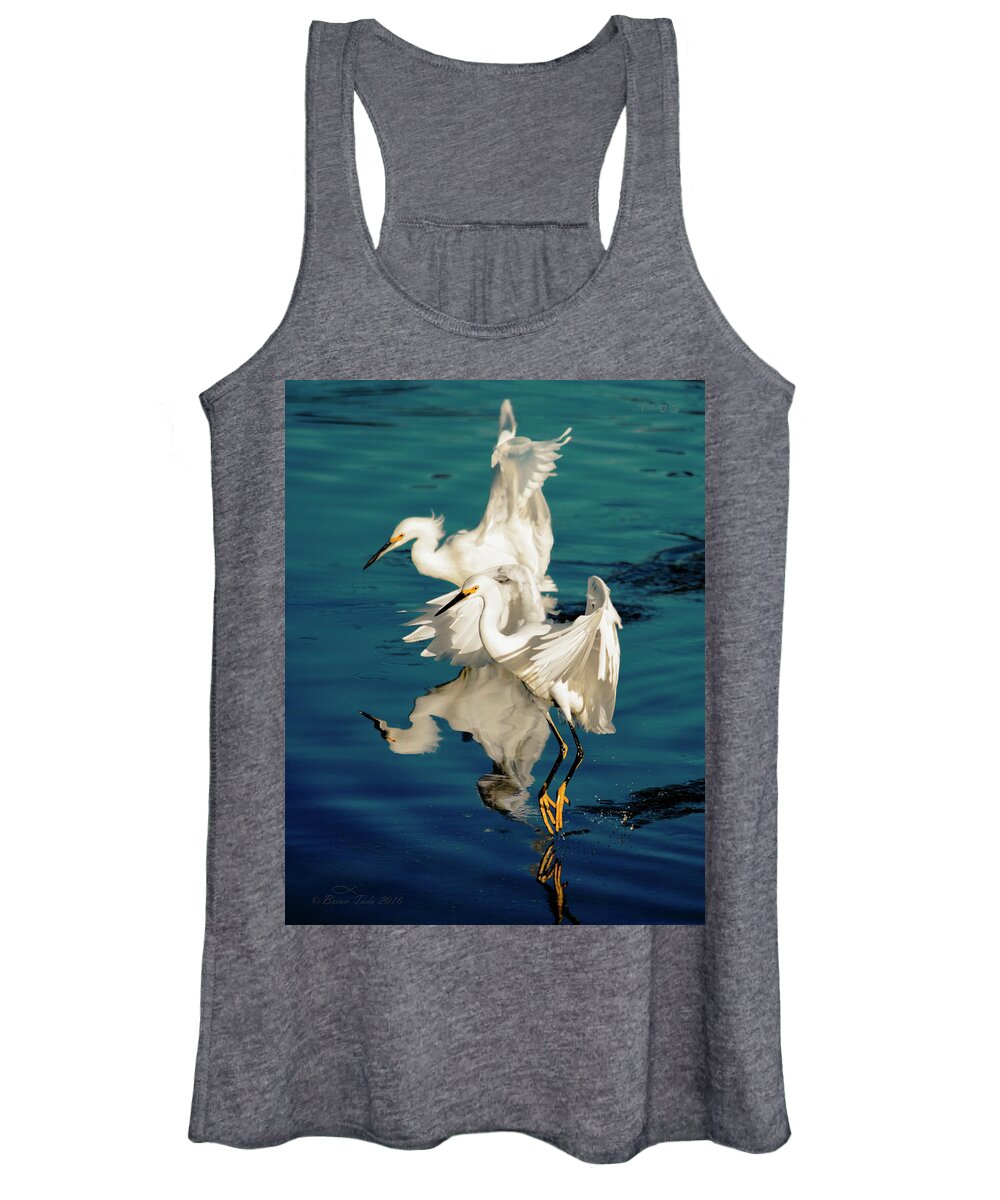 Wildlife Women's Tank Top featuring the photograph Two in Tandem by Brian Tada