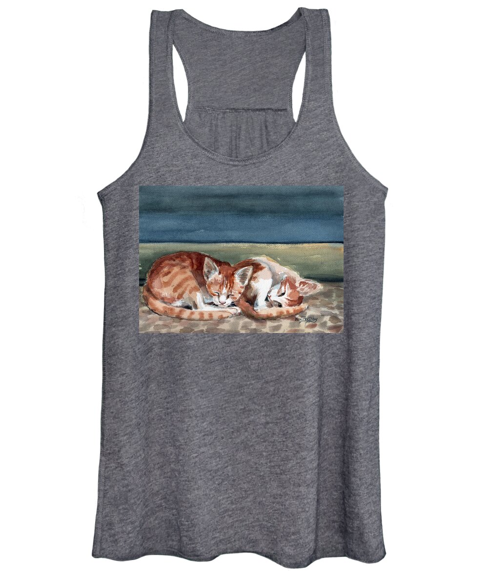 Cats Women's Tank Top featuring the painting Two kittens by Mimi Boothby