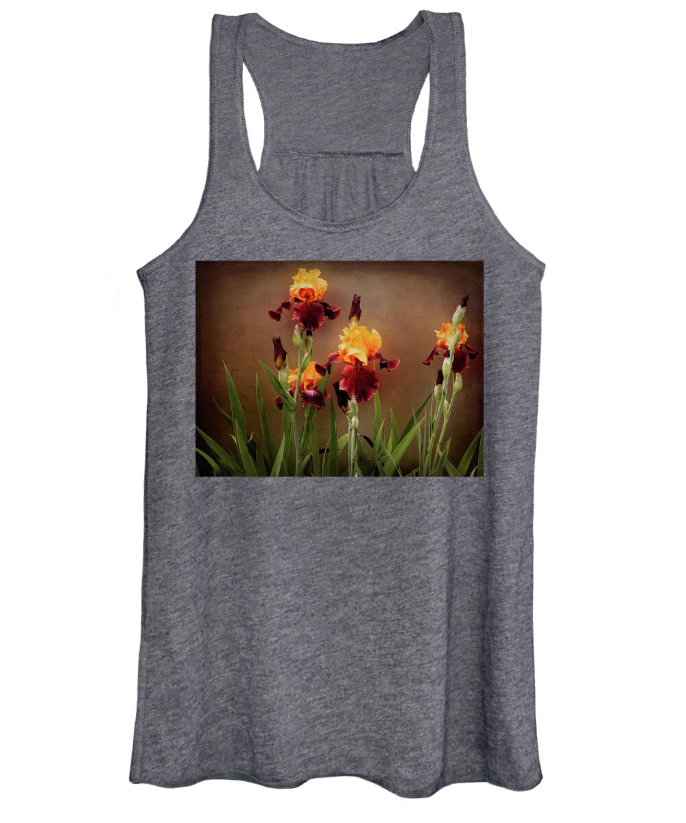 Bearded Iris Women's Tank Top featuring the photograph Two Toned Bearded Iris by Leslie Montgomery