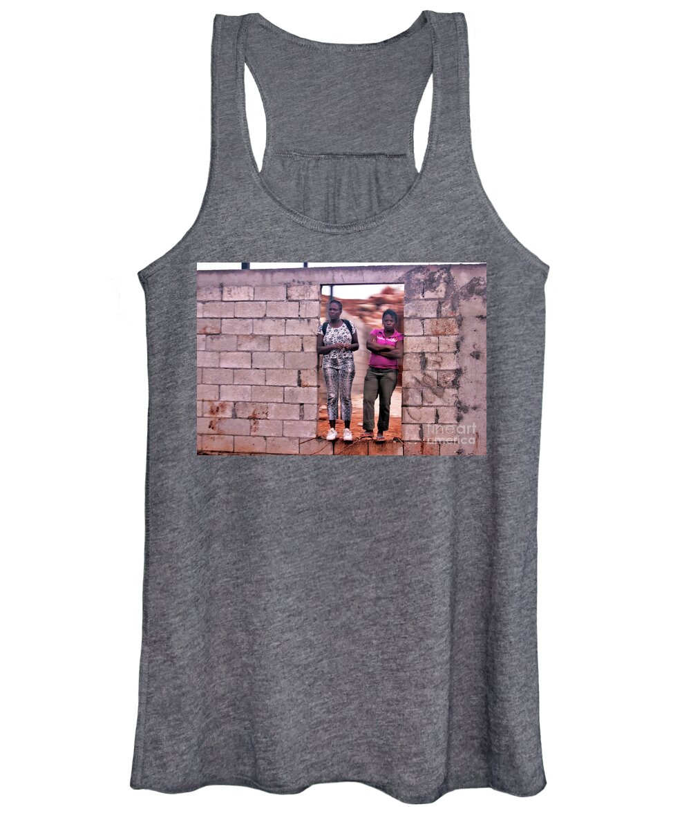 Wall Women's Tank Top featuring the photograph Two Waiting by Kathy Strauss
