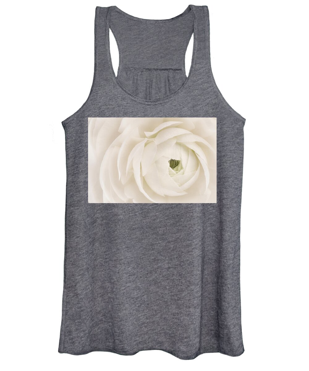 White Flower Women's Tank Top featuring the photograph Unfolding by Jill Love