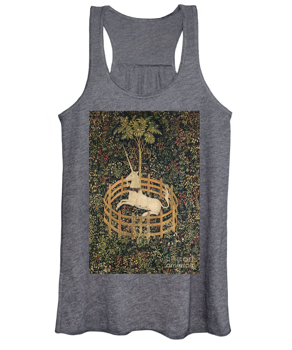 15th Century Women's Tank Top featuring the tapestry - textile Unicorn Tapestry by Granger