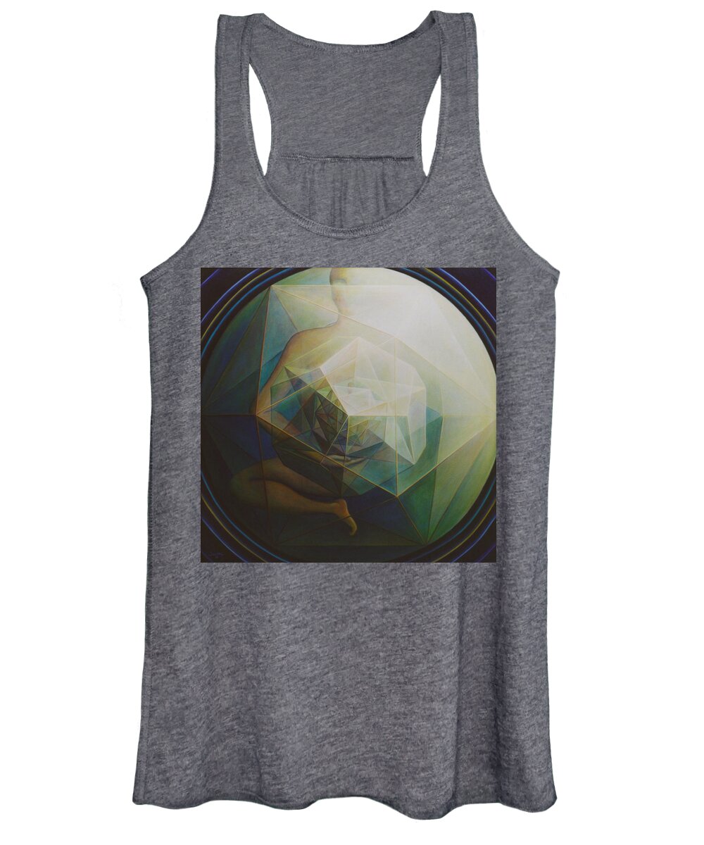 Spiritual Paintings Women's Tank Top featuring the painting Universal Map by Nad Wolinska