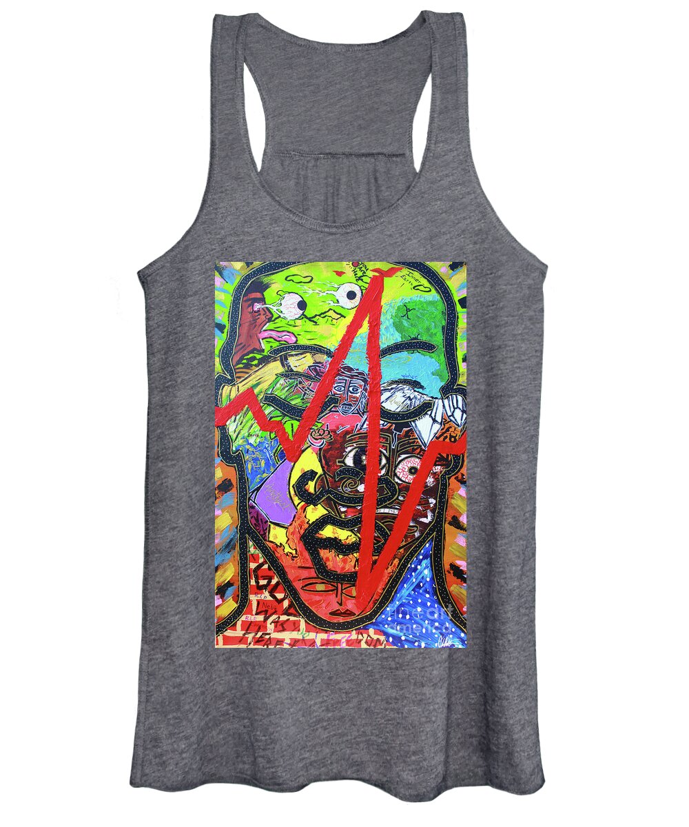 Abstract Women's Tank Top featuring the painting Untitled by Odalo Wasikhongo