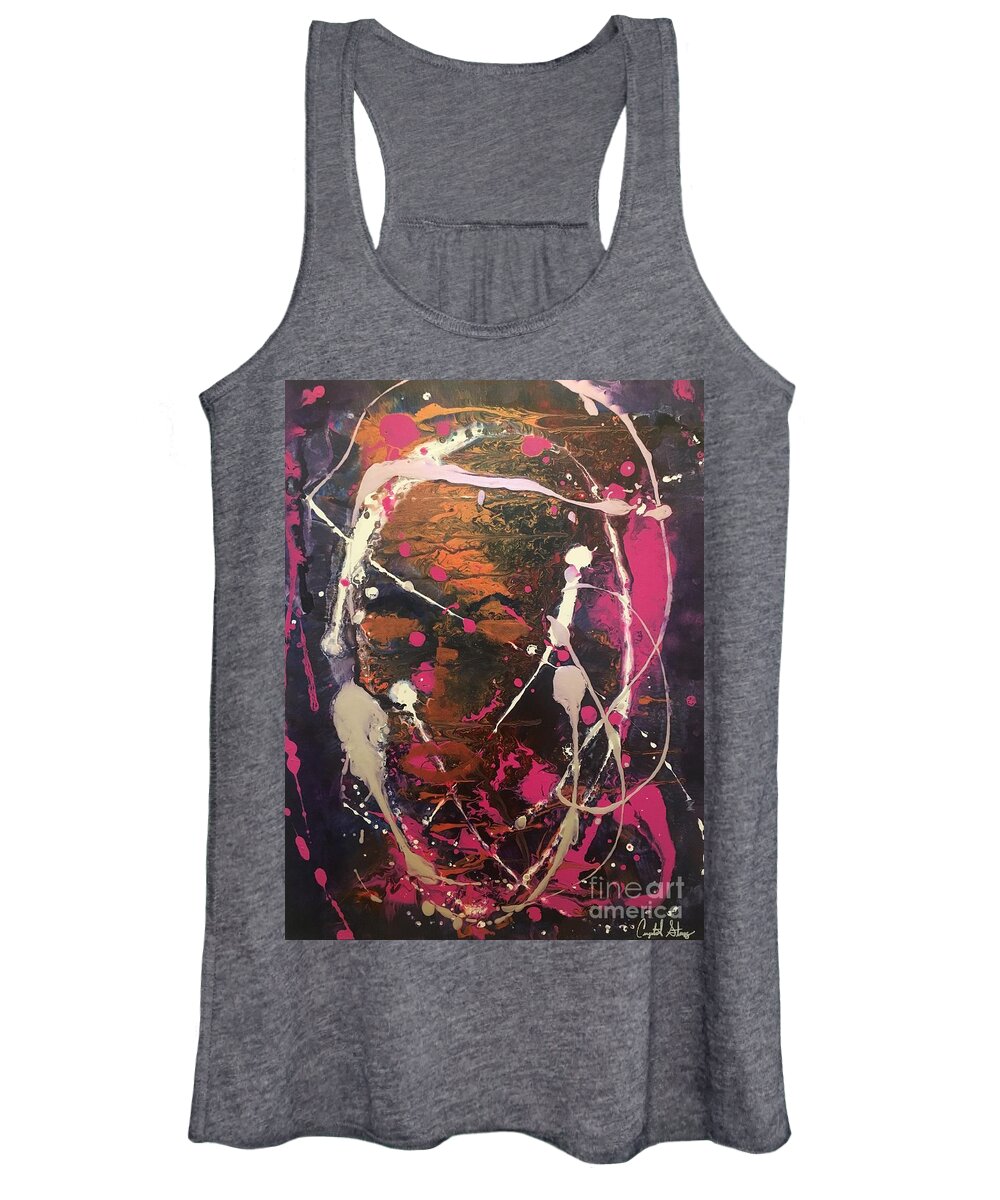 Abstract Expressionism Women's Tank Top featuring the painting Pour Painting III Art Print by Crystal Stagg
