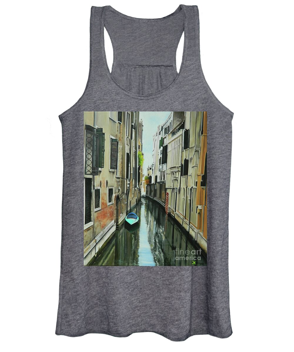 Italy Women's Tank Top featuring the painting Venice, Italy by Kenneth Harris