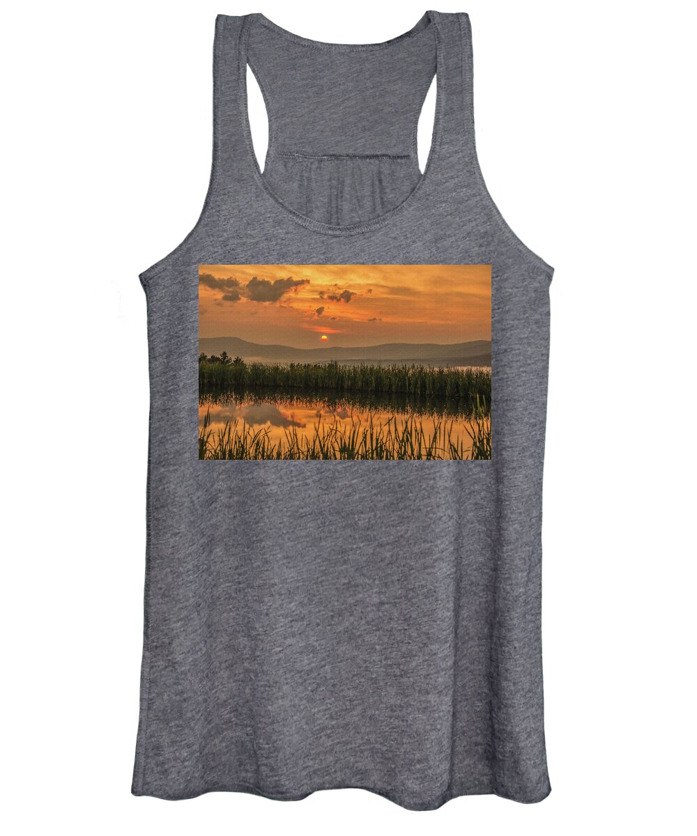 Sunrise Women's Tank Top featuring the photograph Vermont Mountain Sunrise by Robert Mitchell