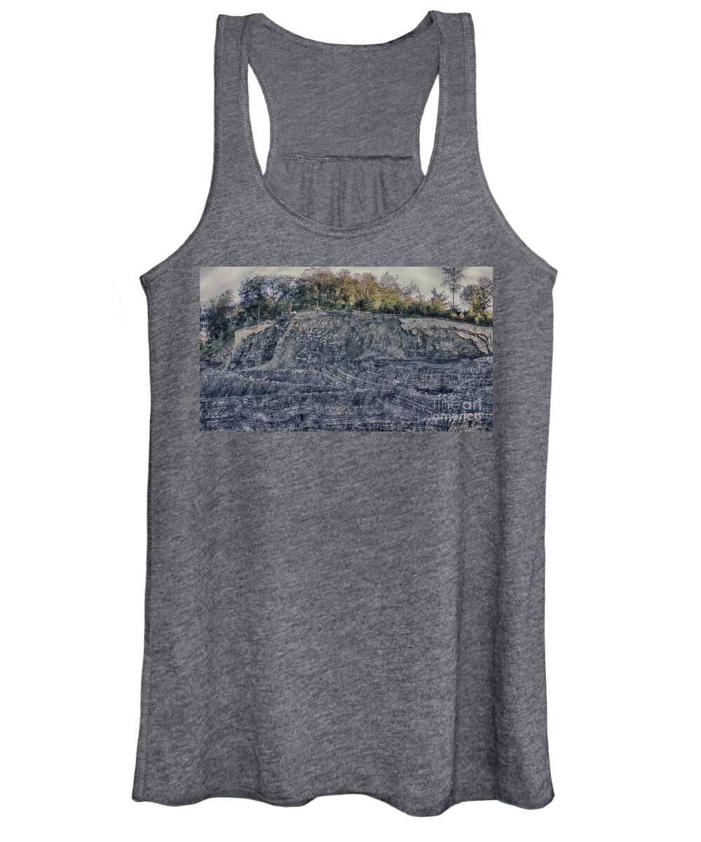 View Women's Tank Top featuring the photograph View of a quarry by Eva-Maria Di Bella