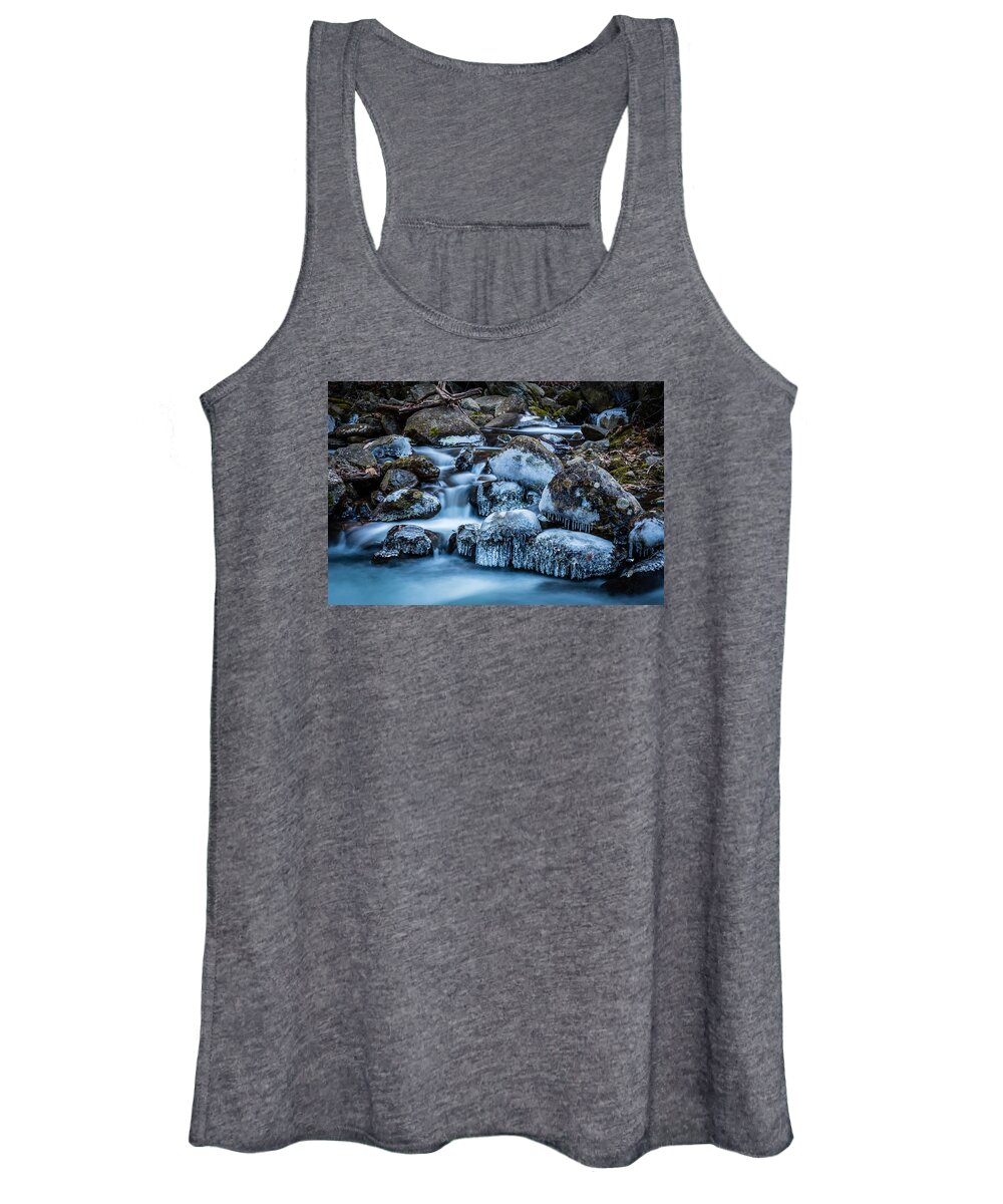 Art Women's Tank Top featuring the photograph Virginia Ice by Gary Migues