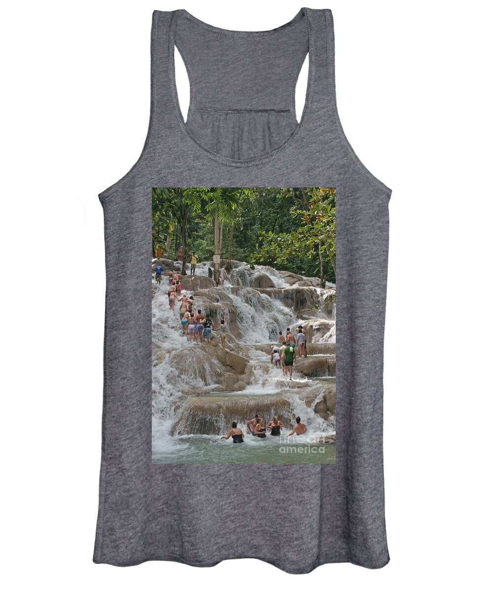 Dunn's River Falls Women's Tank Top featuring the photograph Walking on Water 1 by David Birchall