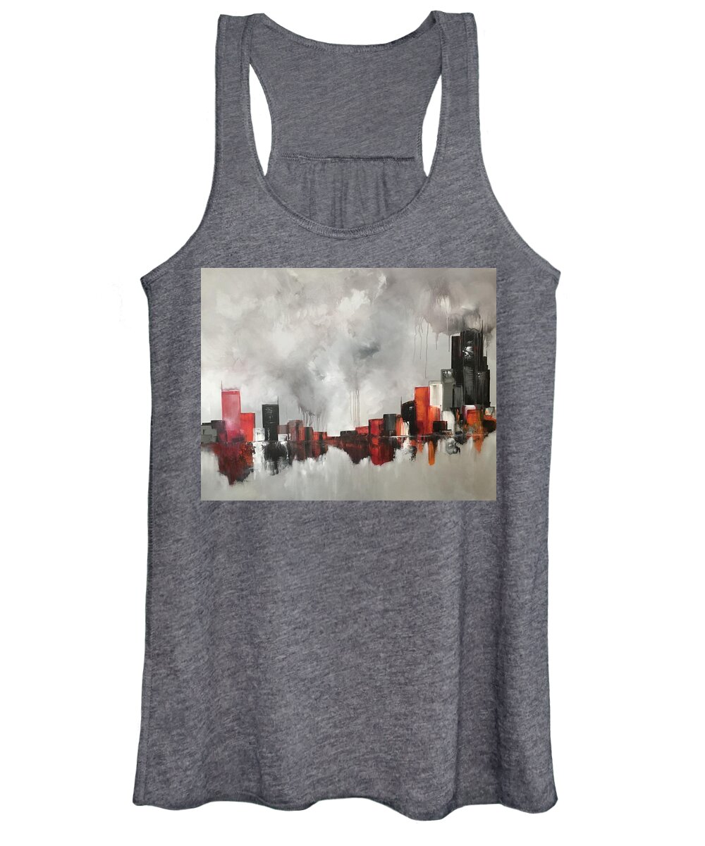 Abstract Women's Tank Top featuring the painting Wanderlust by Soraya Silvestri