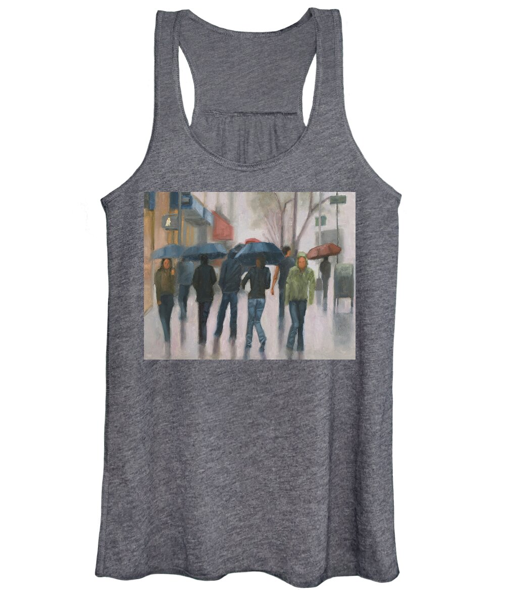 Rain Women's Tank Top featuring the painting Wash Out by Tate Hamilton