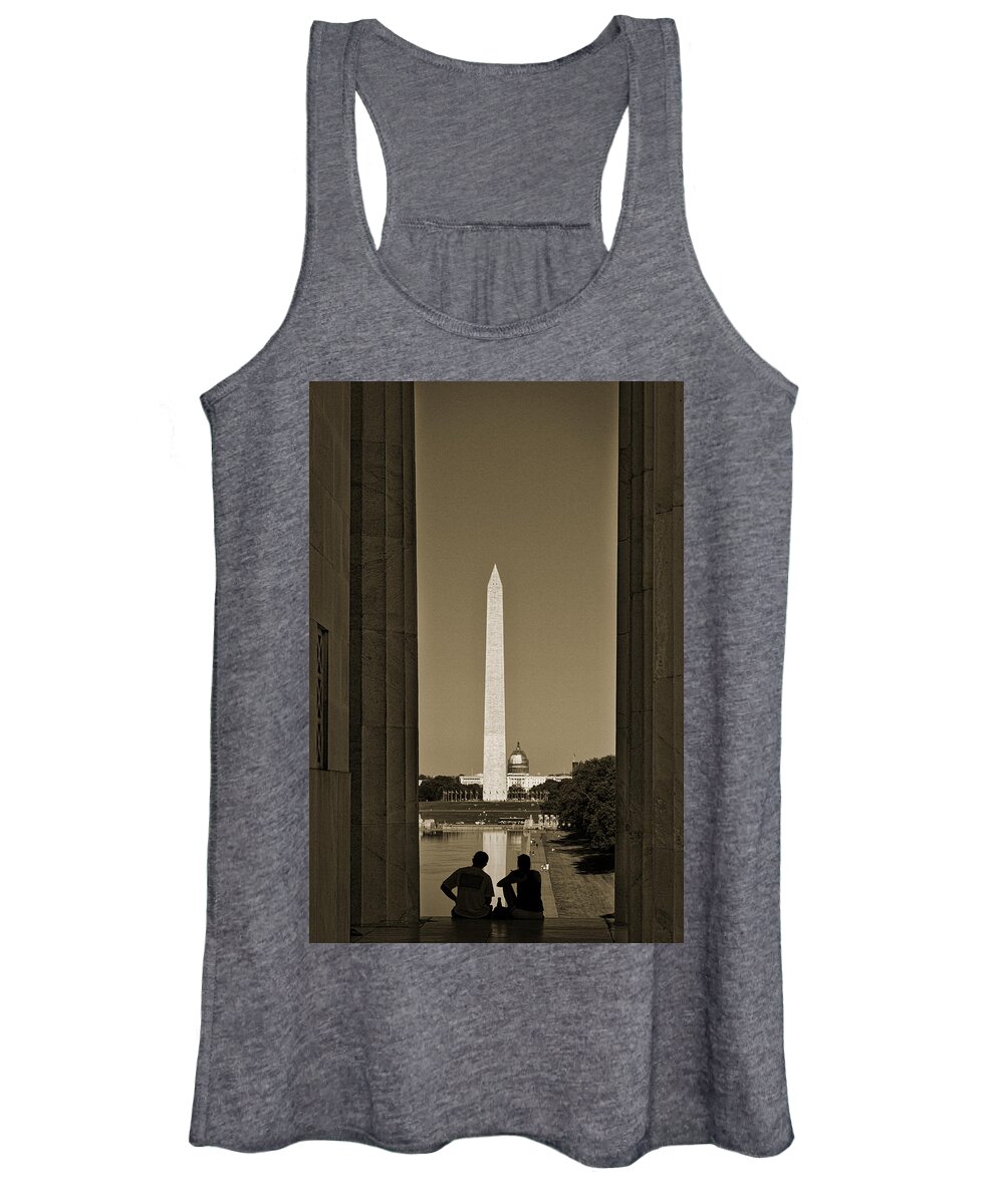 American Women's Tank Top featuring the photograph Washington Monument And Capitol #4 by Stuart Litoff
