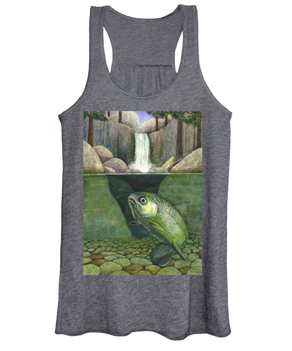 Trout Women's Tank Top featuring the painting Water by Catherine G McElroy