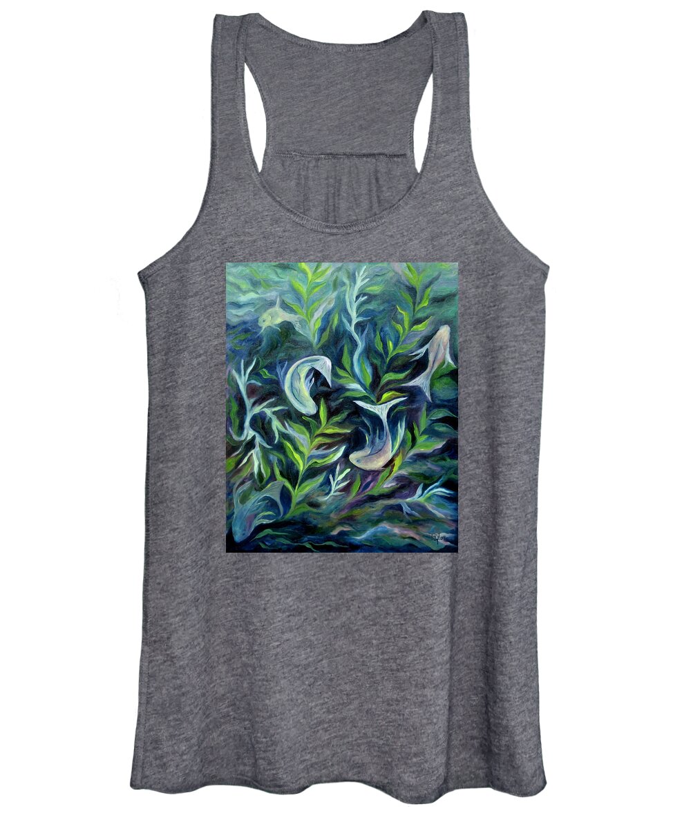 Fishes Women's Tank Top featuring the painting Water by FT McKinstry