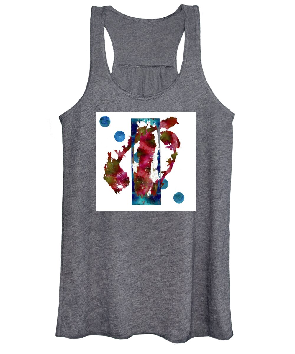 Watercolor Women's Tank Top featuring the painting Watercolor Abstract 1 by Kandy Hurley