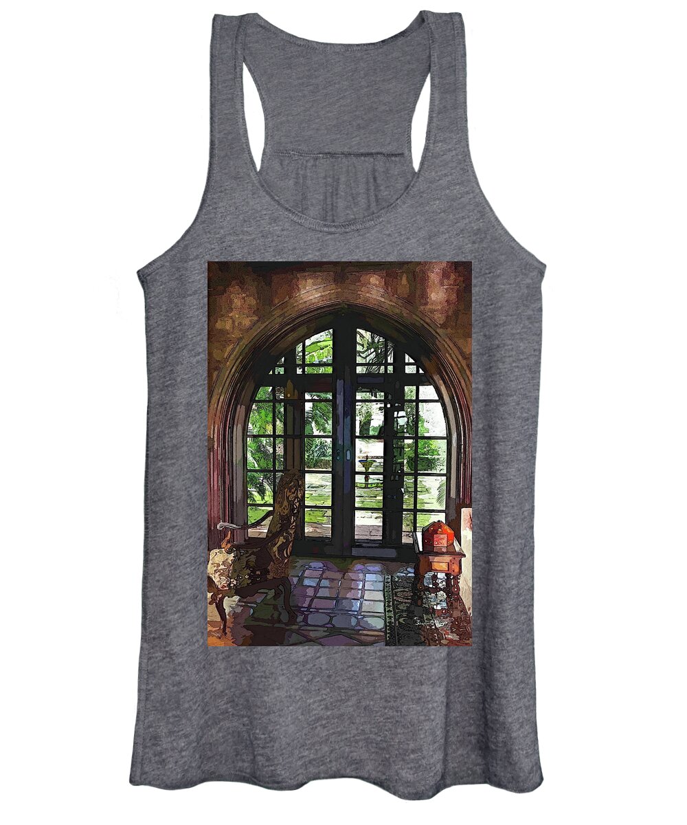 Susan Molnar Women's Tank Top featuring the photograph Watercolor View To The Past by Susan Molnar