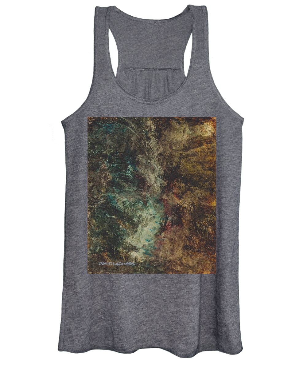 Waterfall Women's Tank Top featuring the painting Waterfall 2 by David Ladmore