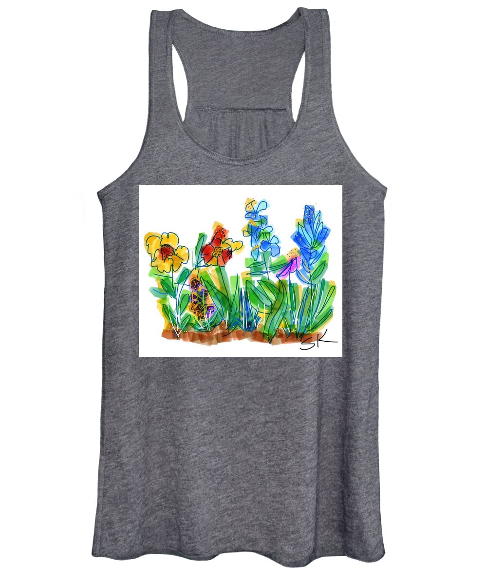Flowers Women's Tank Top featuring the digital art We Are Flowers by Sherry Killam