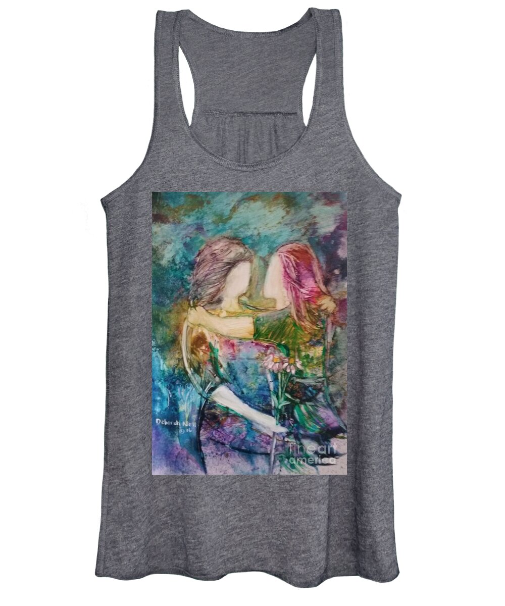 Sisters Women's Tank Top featuring the painting We Need Each Other by Deborah Nell