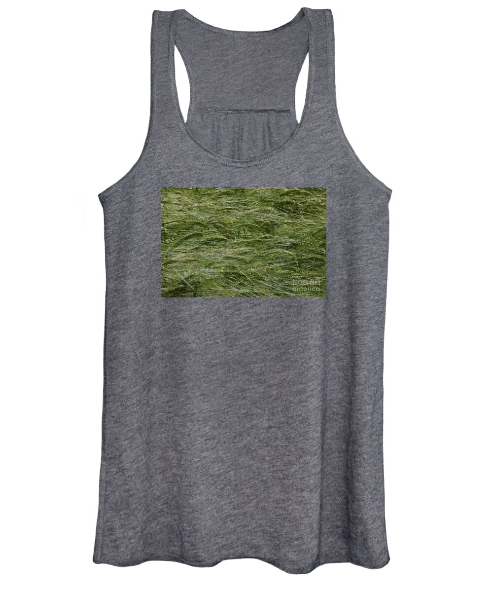 Abstract Women's Tank Top featuring the photograph Wheat Field by Jean Bernard Roussilhe