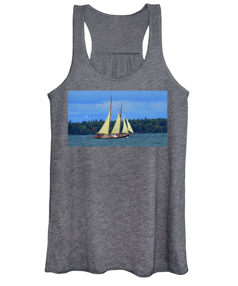 Schooner Women's Tank Top featuring the photograph When And If by Dennis McCarthy