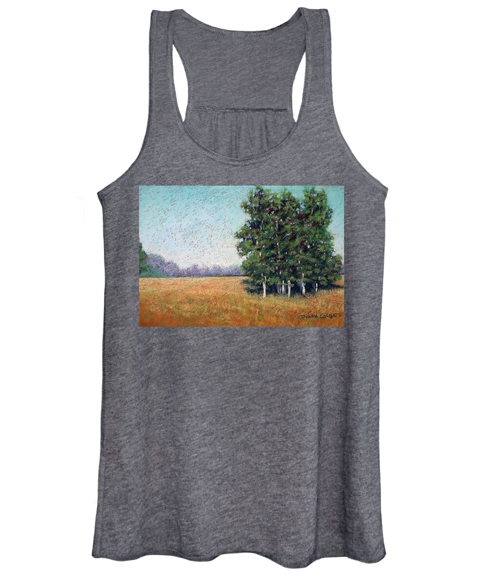 Landscape Women's Tank Top featuring the pastel White Spire Cluster by Diana Colgate