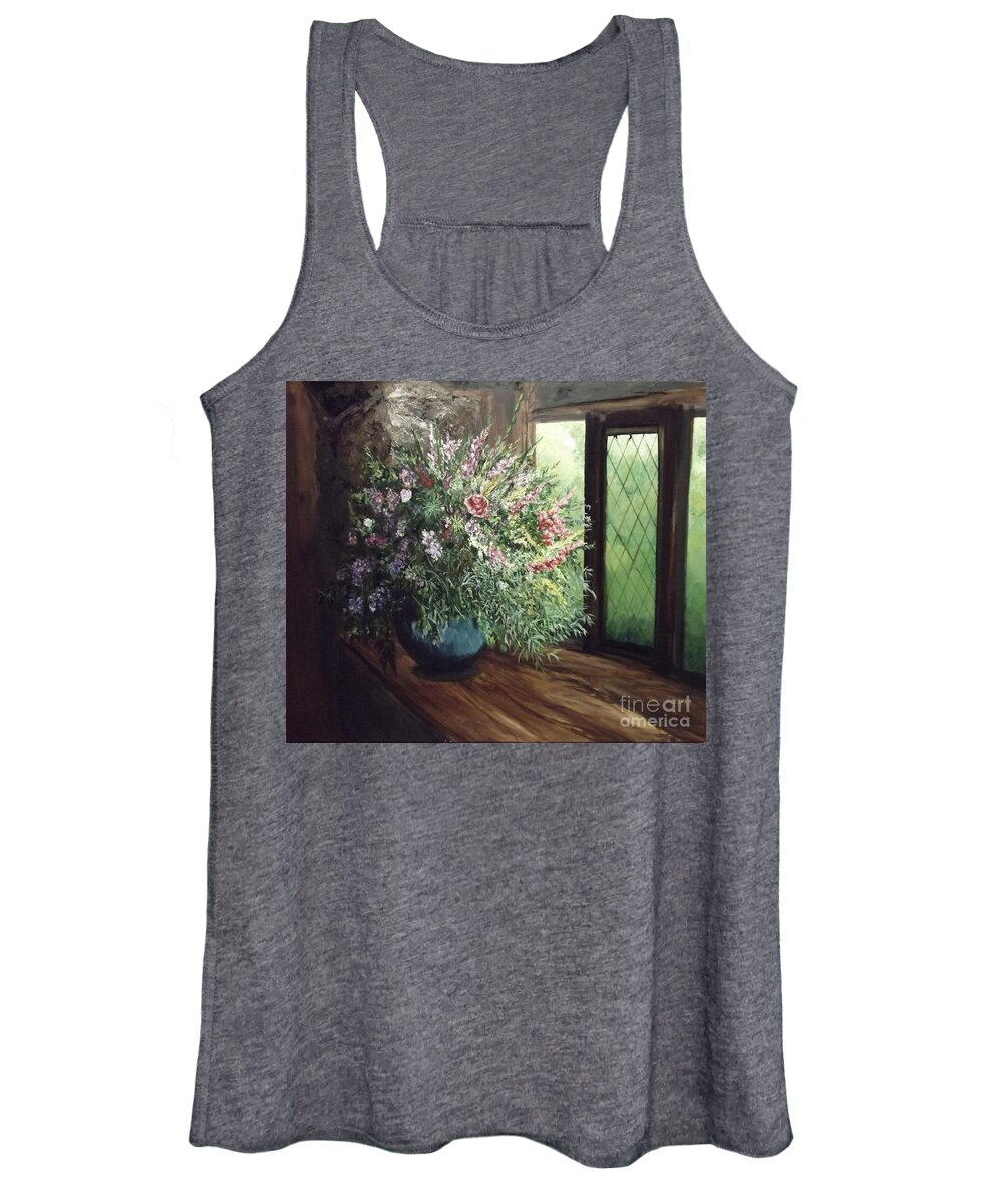 Flowers Women's Tank Top featuring the painting Wild Bunch in a BayWindow by Lizzy Forrester