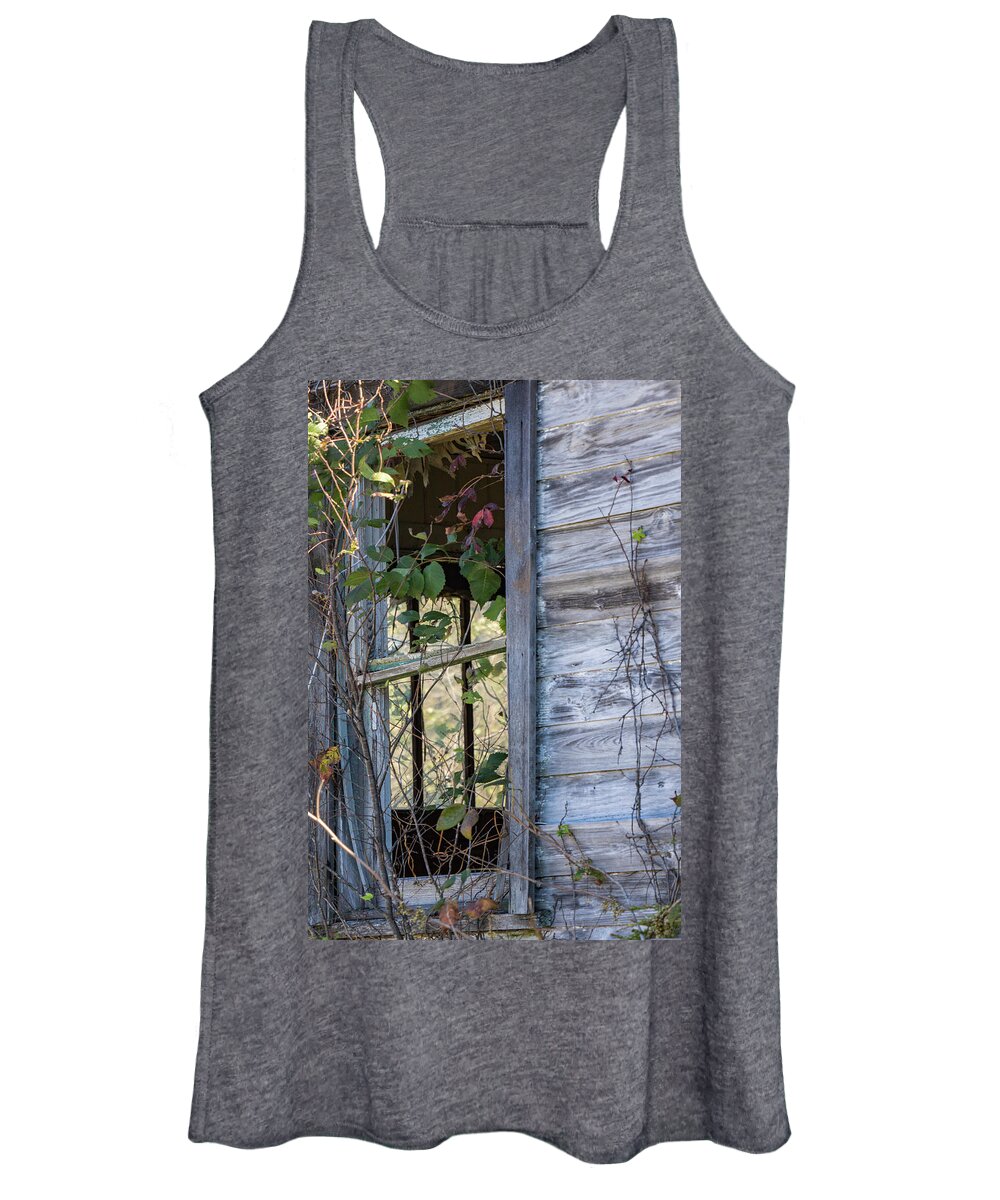 Abandoned Women's Tank Top featuring the photograph Windows to the Past by Holly Ross