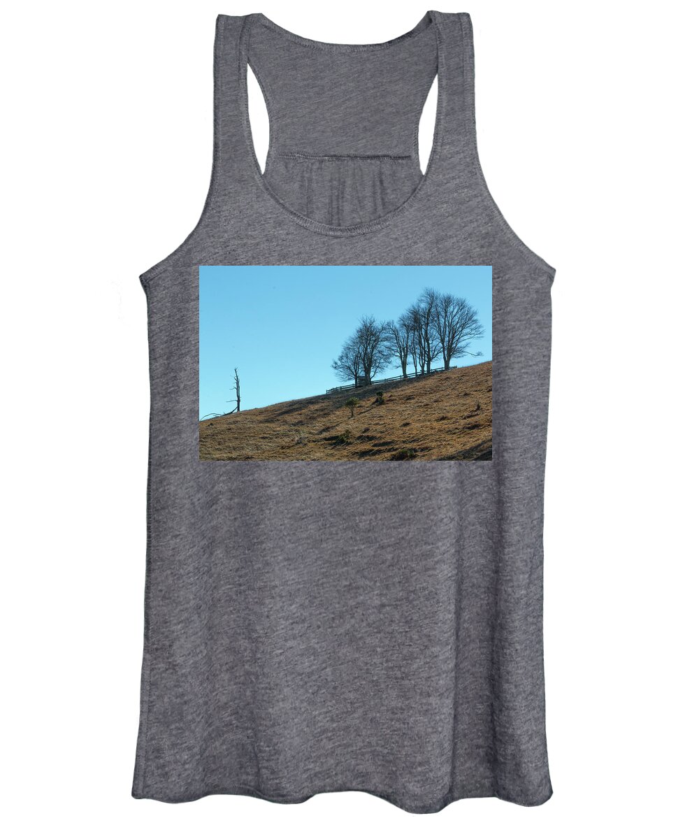 Windswept Women's Tank Top featuring the photograph Windswept Trees - December 7 2016 by D K Wall