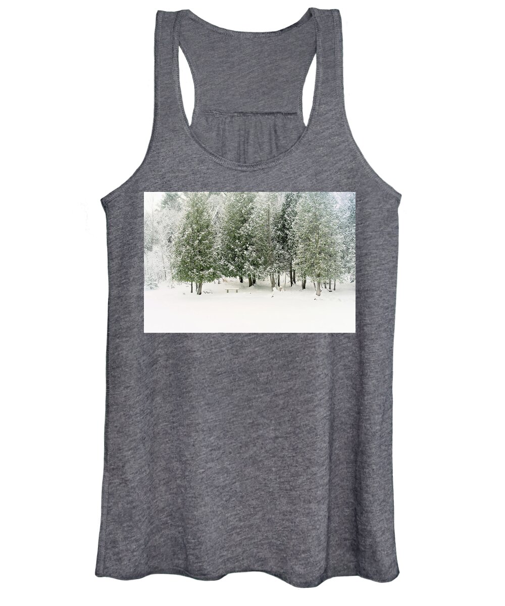 Winter Ice Storm Print Women's Tank Top featuring the photograph Winter Ice Storm Print by Gwen Gibson
