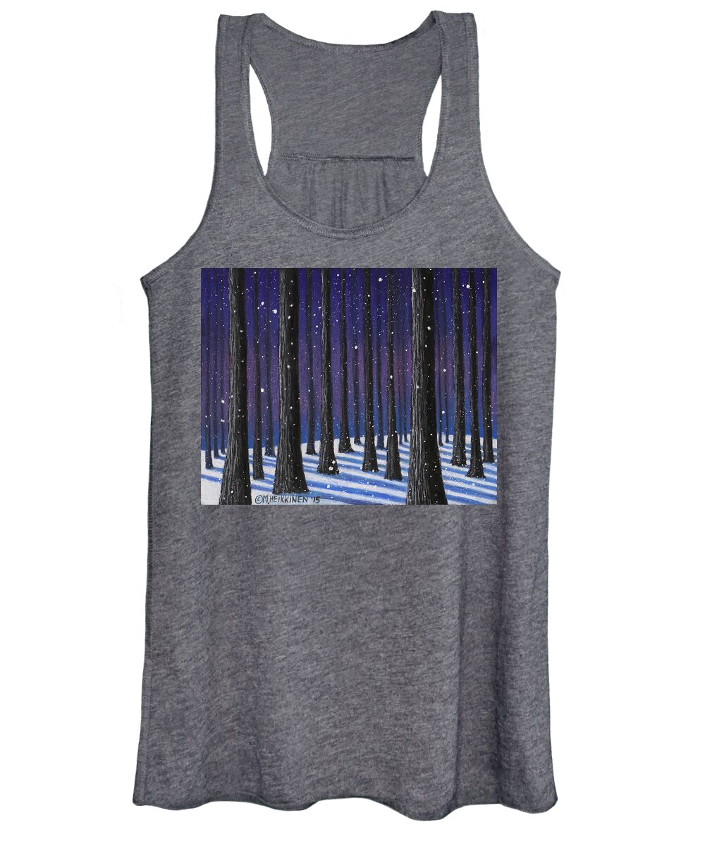 Winter Is Coming Women's Tank Top featuring the pastel Winter Is Coming 01 by Michael Heikkinen