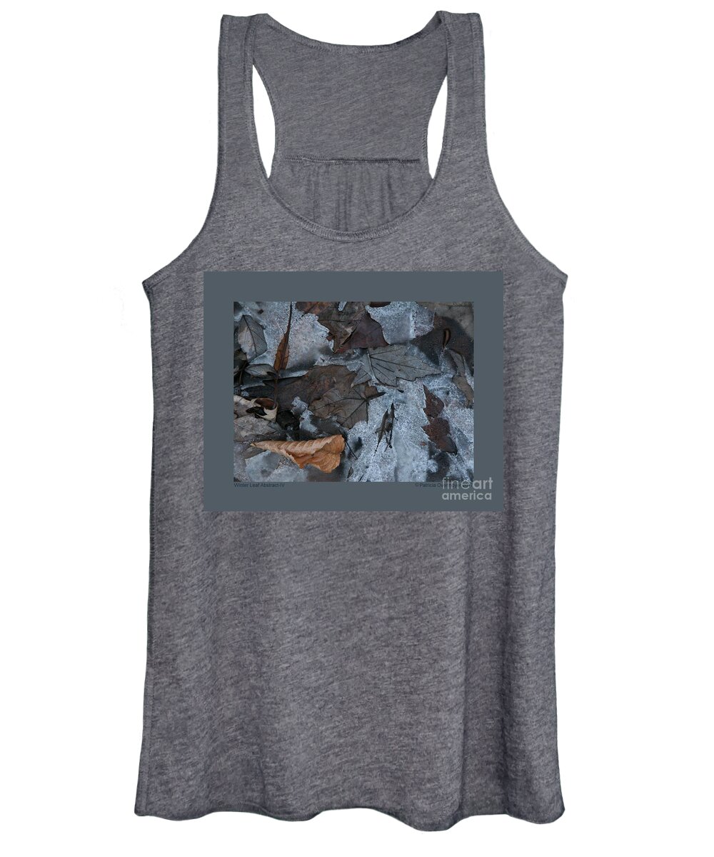 Abstract Women's Tank Top featuring the photograph Winter Leaf Abstract-IV by Patricia Overmoyer