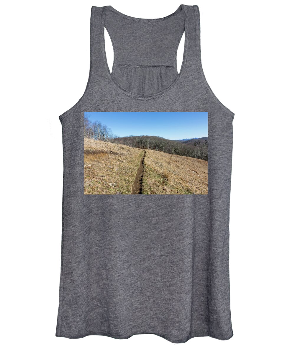 Empty Women's Tank Top featuring the photograph Winter Trail - December 7, 2016 by D K Wall