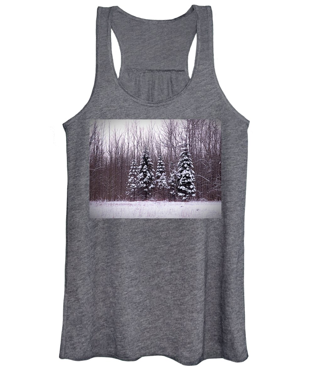 Winter Women's Tank Top featuring the photograph Winter White Magic by Leslie Montgomery