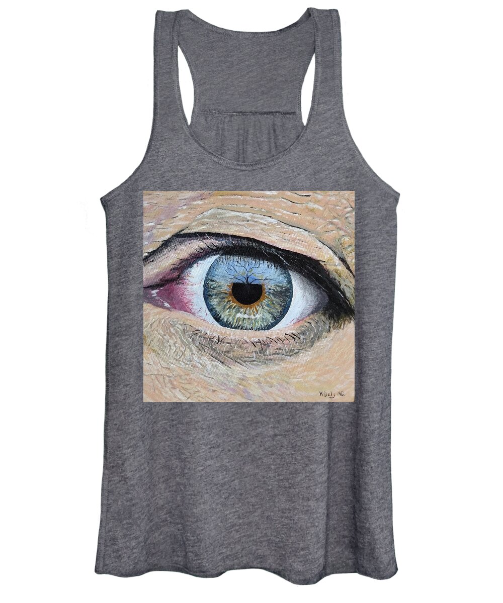 Eye Women's Tank Top featuring the painting Witness by Kevin Daly