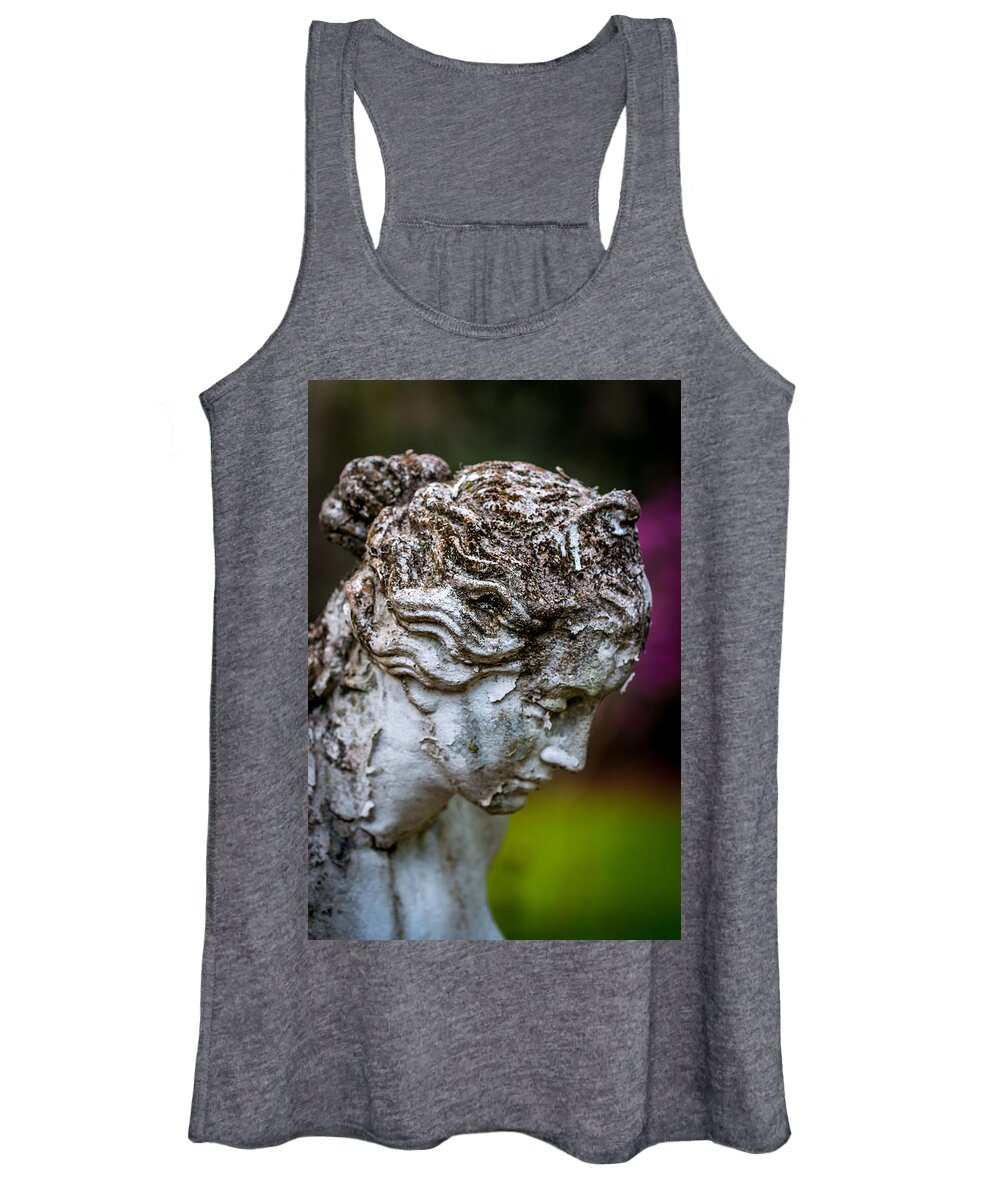 Woman Women's Tank Top featuring the photograph Woman Statue Head by Susie Weaver