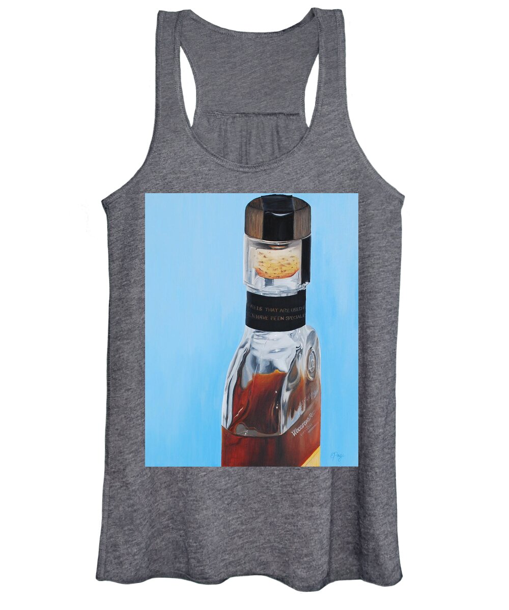Bourbon Women's Tank Top featuring the painting Woodford Reserve by Emily Page