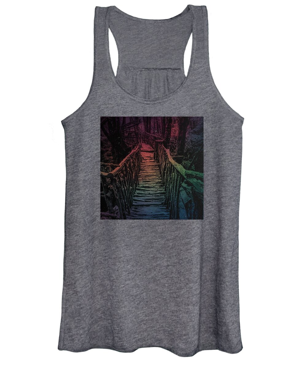 Snow Women's Tank Top featuring the photograph Woodland Snow Fairtytale by Trystan Oldfield