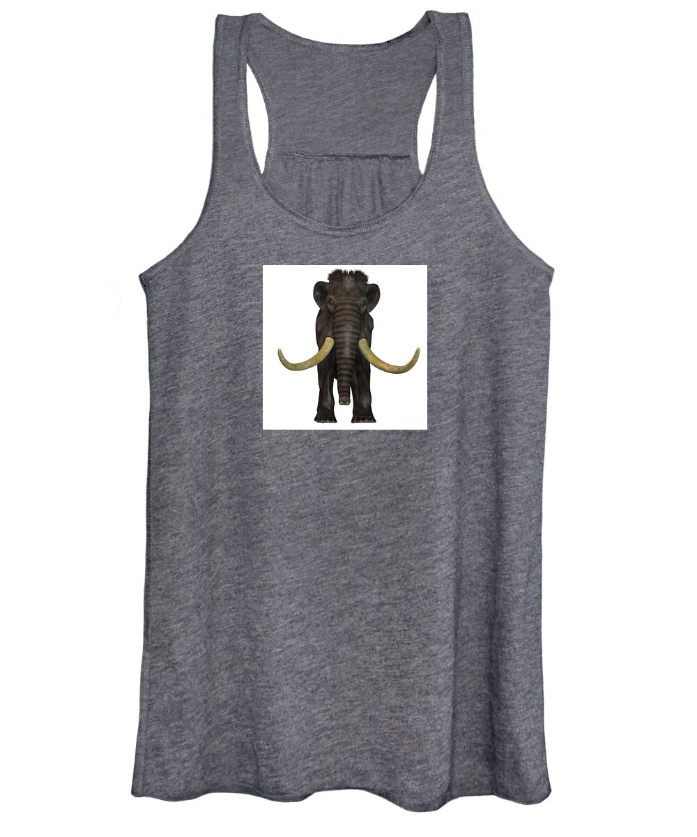Woolly Mammoth Women's Tank Top featuring the painting Woolly Mammoth Front by Corey Ford