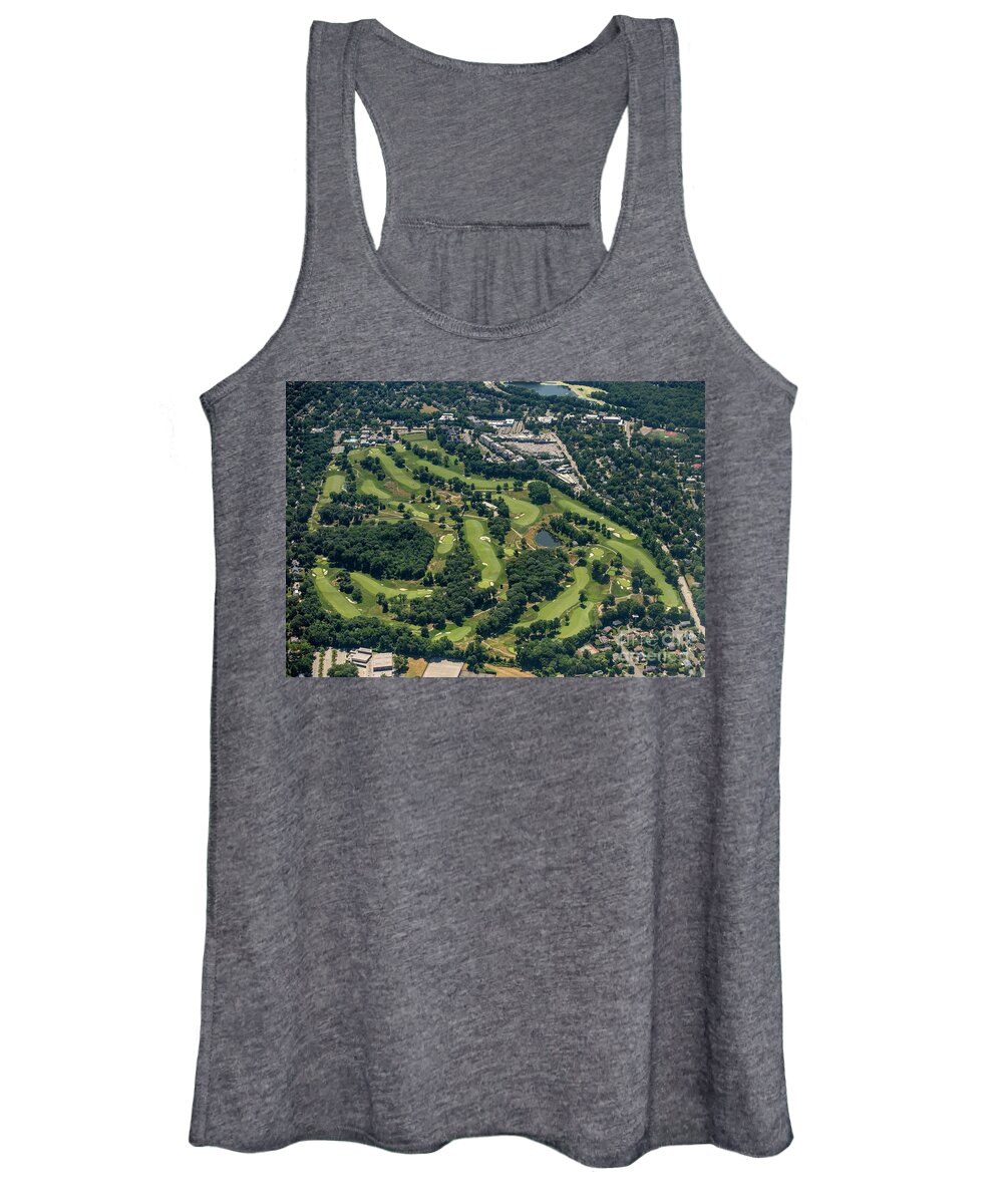 Wykagyl Country Club Women's Tank Top featuring the photograph Wykagyl Country Club Aerial by David Oppenheimer